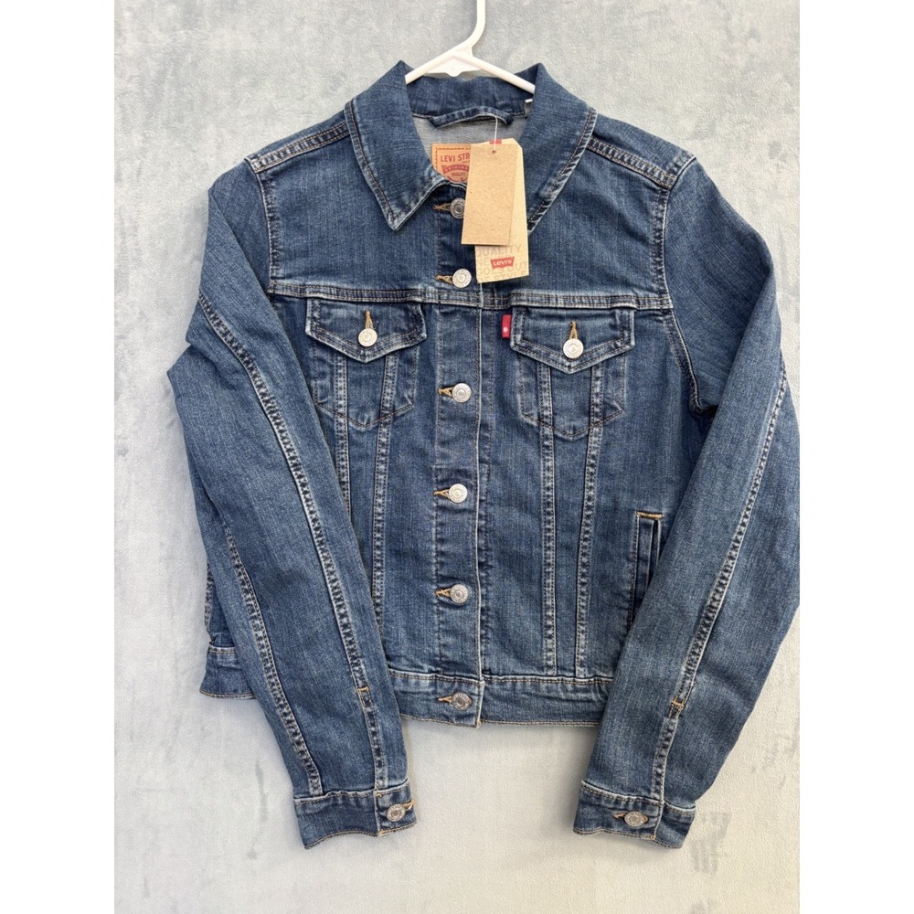 NWT Levi's Women's Original Trucker Jacket Medium Wash Denim Size M